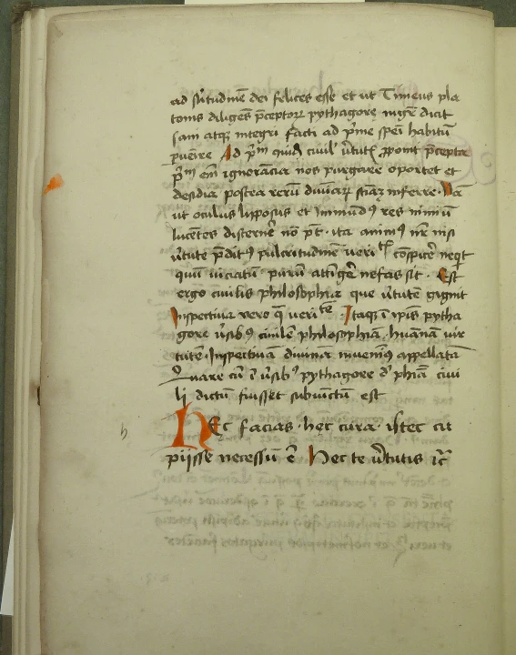 a page of old text in orange and brown