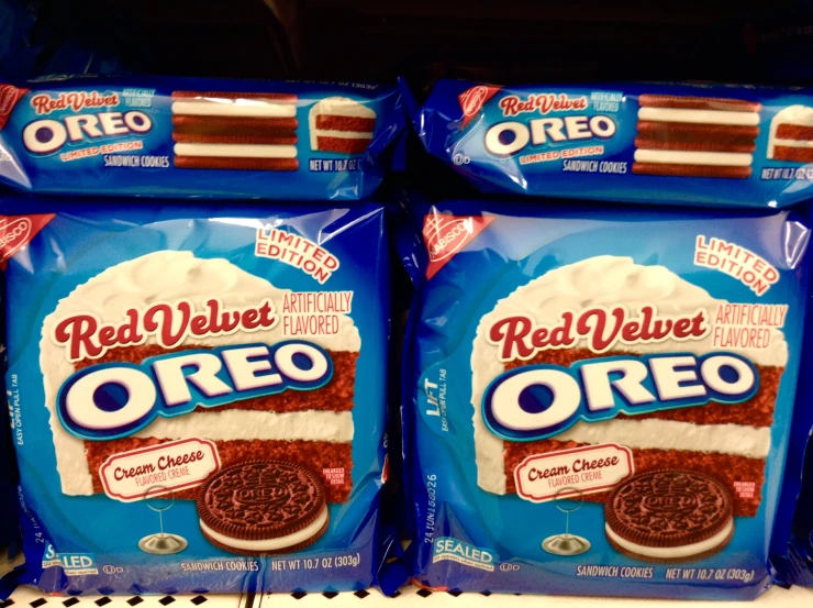 oreo cookies are shown on the shelf
