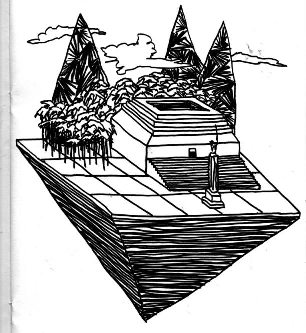 a drawing of the shape and size of a house