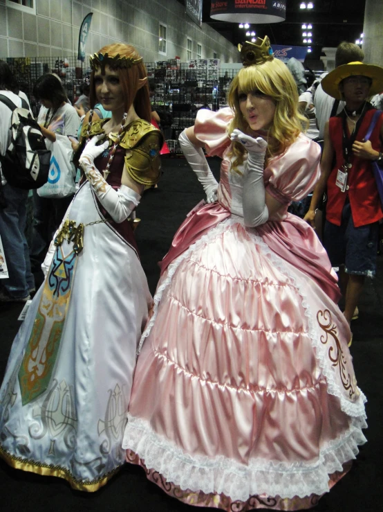 two people dressed in costumes that appear to be for a costume contest