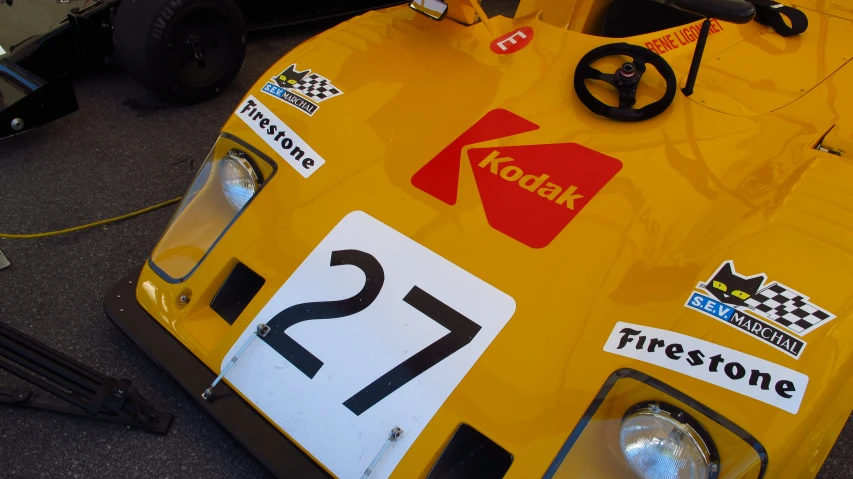 this race car has the number two painted on it