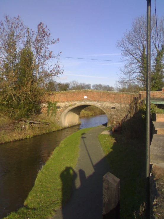 a bridge crossing over a small creek