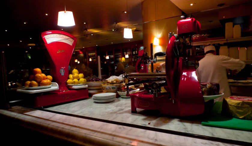 a store filled with lots of counter top covered in food