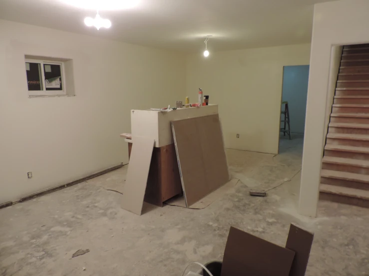 the interior of a house being remodeled
