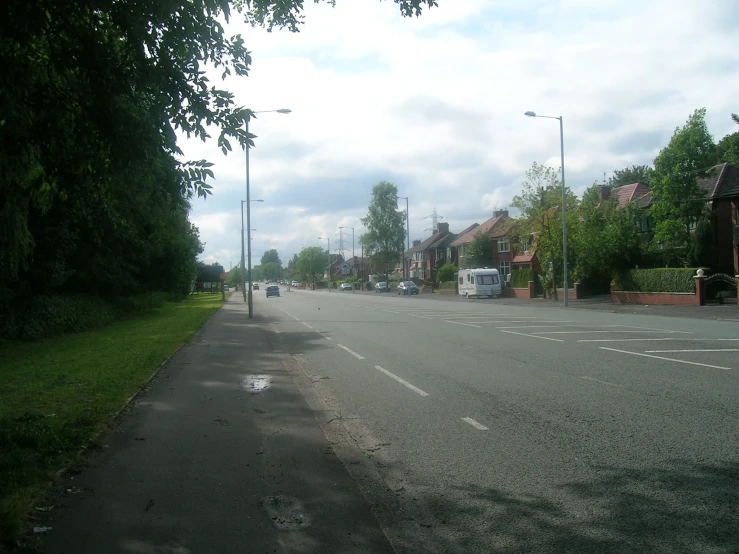 a quiet street corner on a sunny day