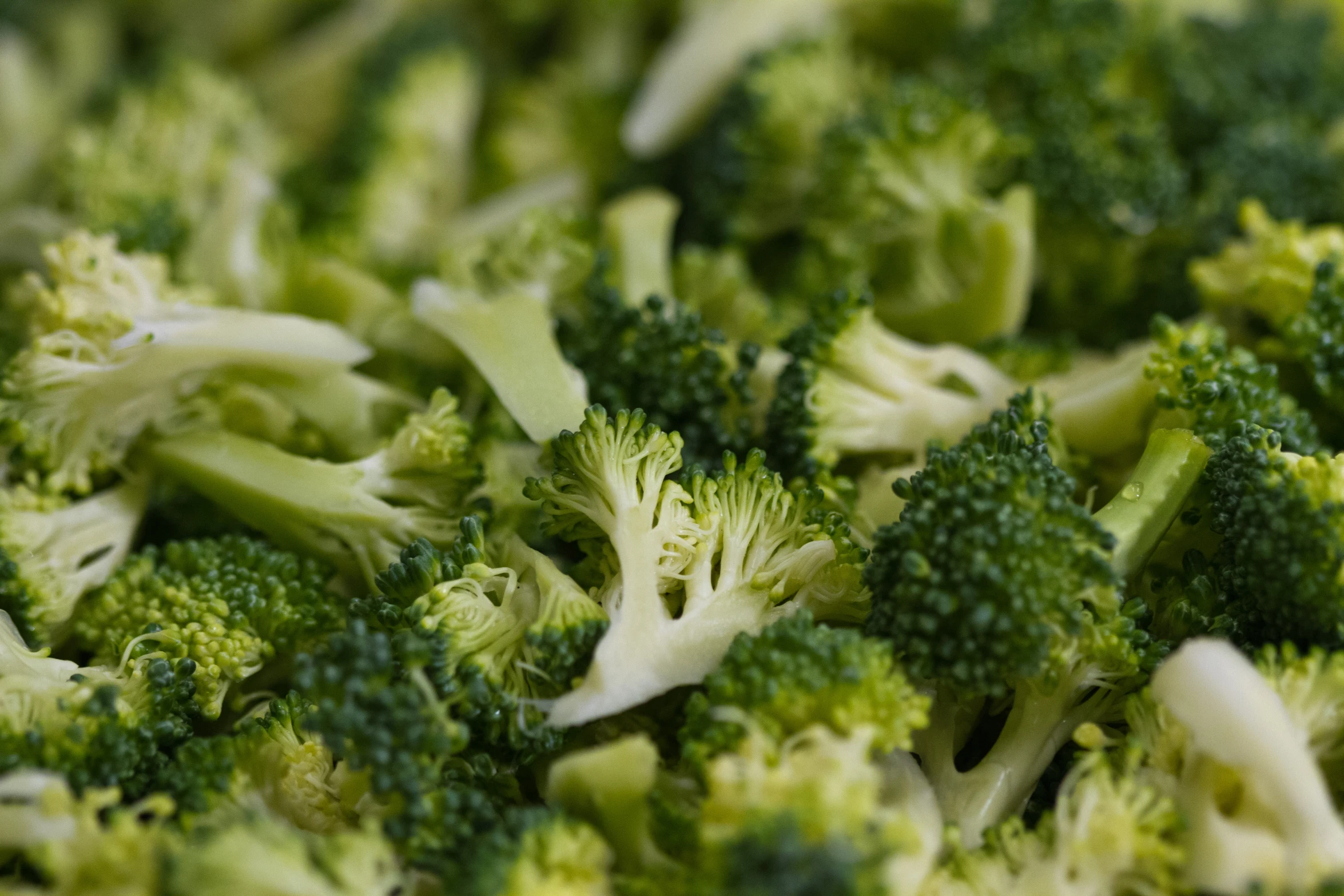 the green and white vegetables are ready to be eaten