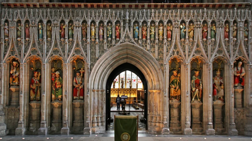 a large cathedral with a clock at one corner