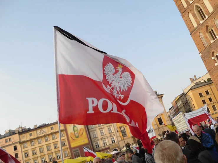 a flag with a two headed eagle