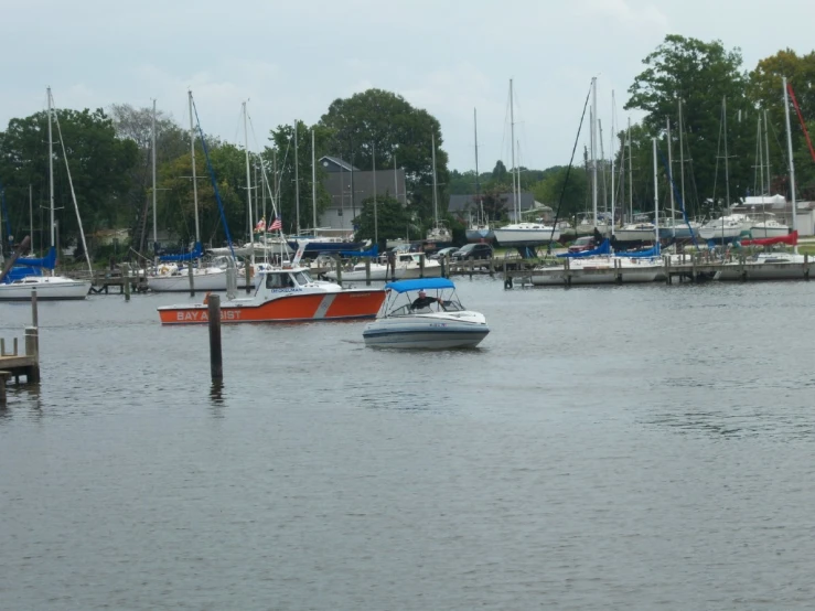 a body of water with boats and boats on it