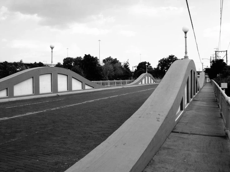 black and white pograph of an intersection that appears to be an intersection