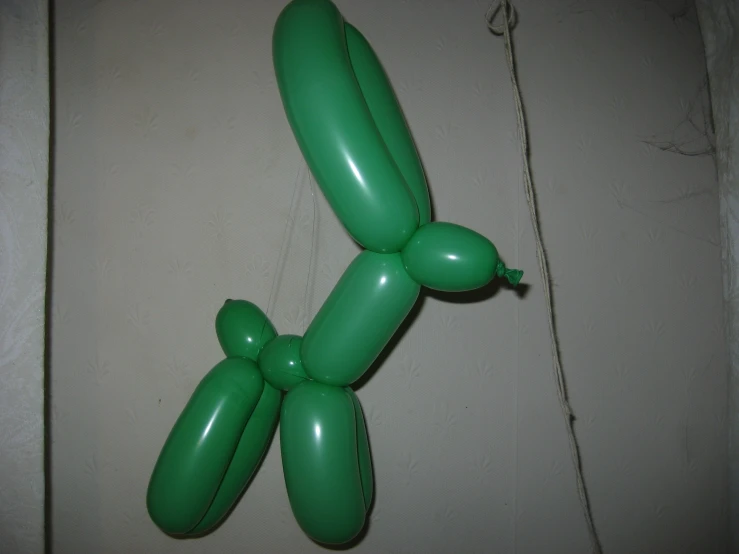 the balloon is shaped like a letter j