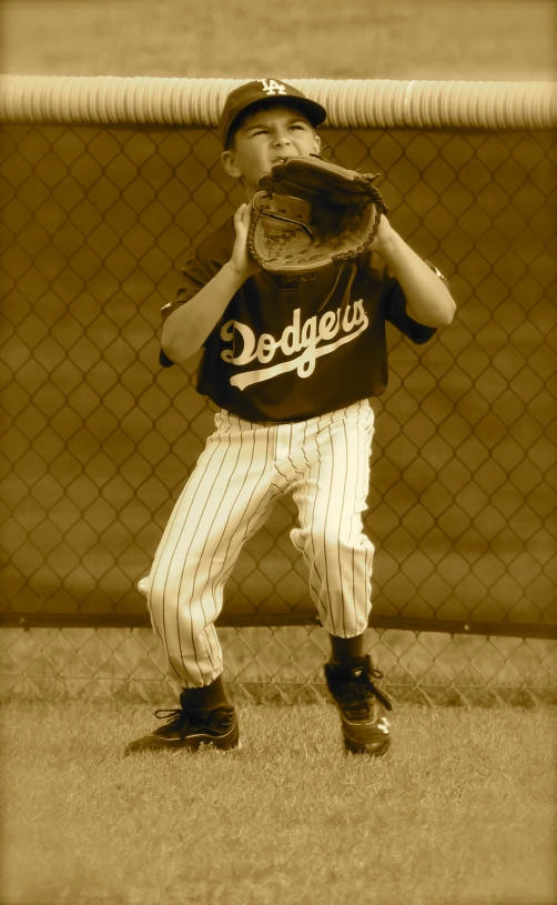 a  holding a baseball bat standing next to a fence