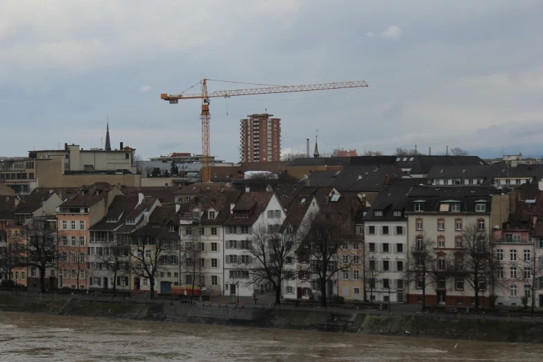 an image of a large construction crane on top of a building