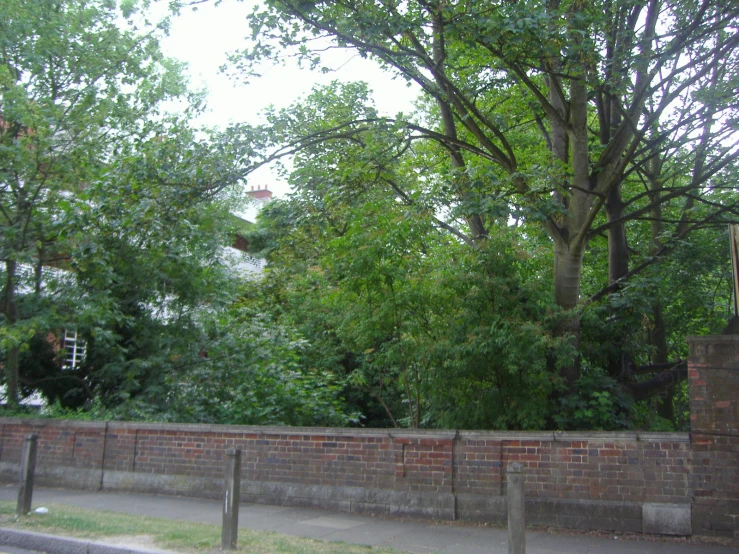 the wall on this street is between two sides