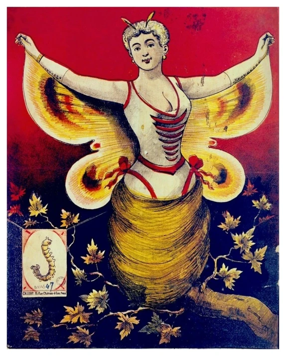 the poster shows an angel in red, white and gold