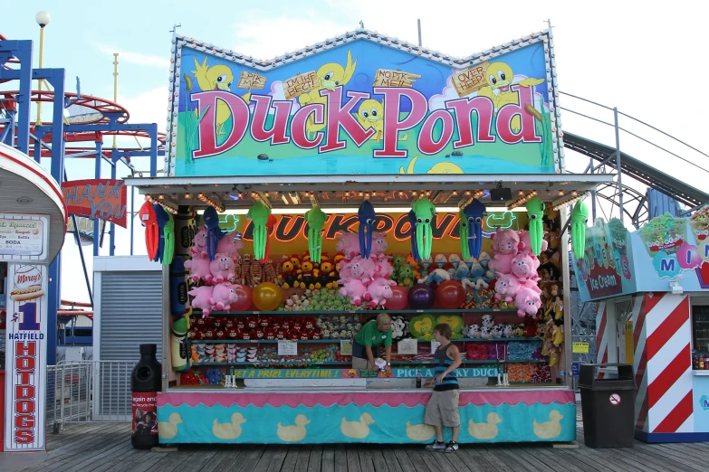 a carnival ride for people to ride on