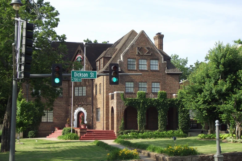 this is an image of a big brick house