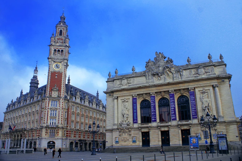 a very tall building with a clock tower