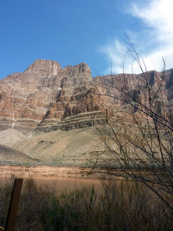 a scenic view of the side of a mountain