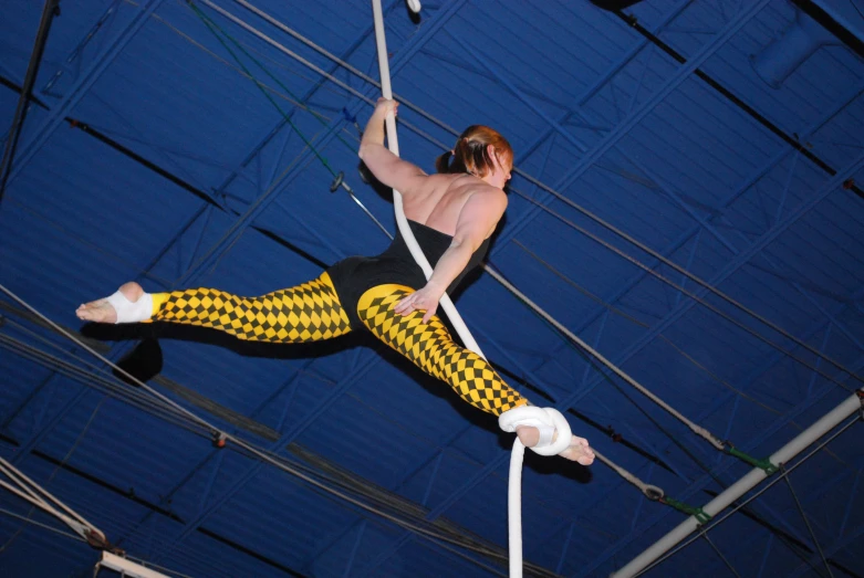 the wrestler is roped off during a performance