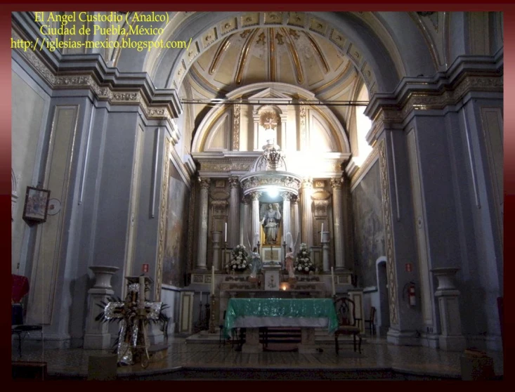 a po of a gothic church with a altar