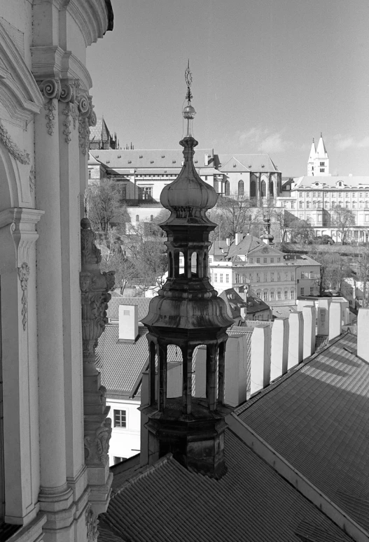 a view of a building and its dome with a clock