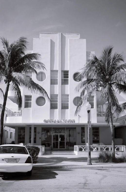 a building with several balconies in front of it