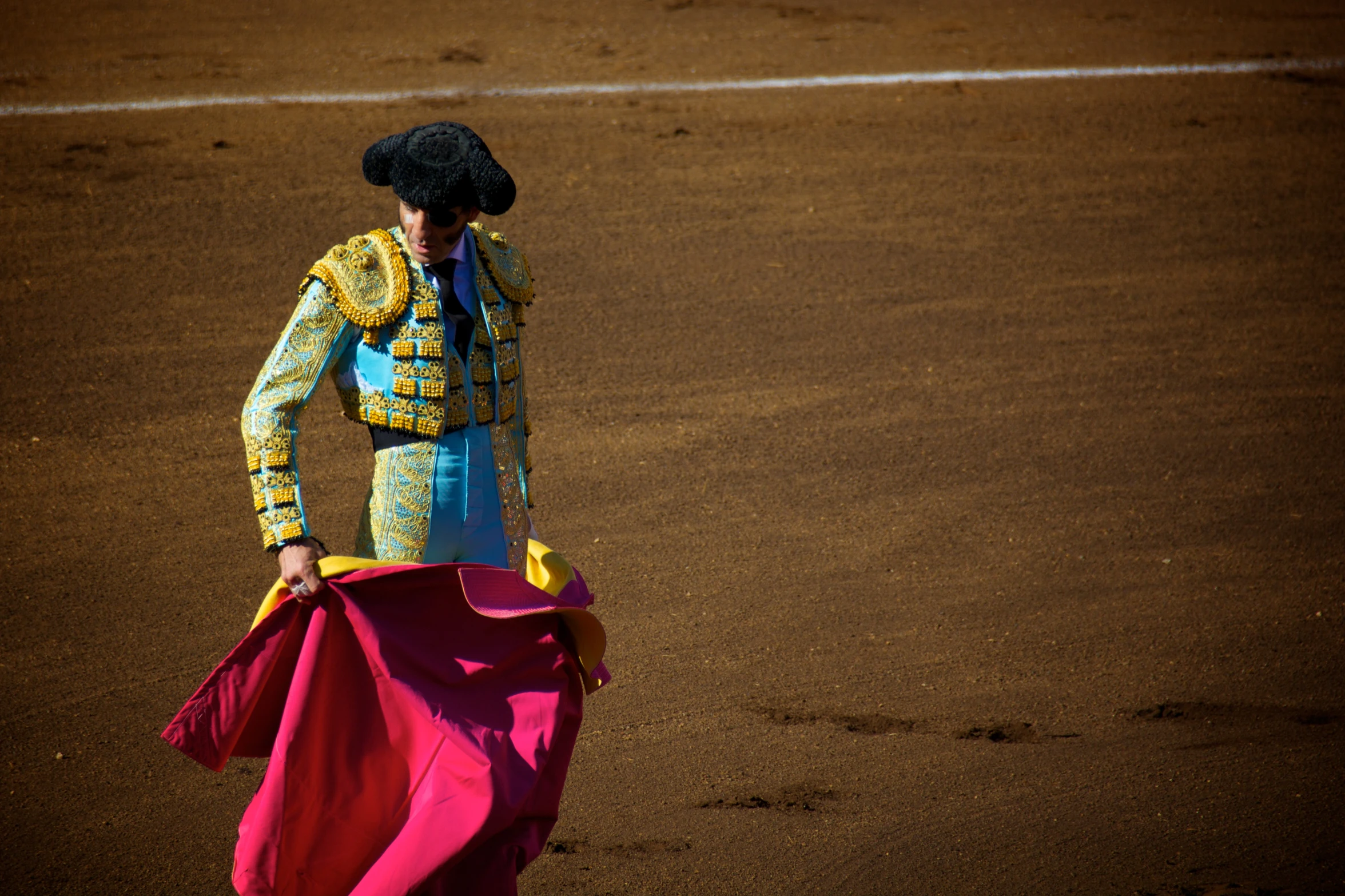 an image of a matama bull with her red cape