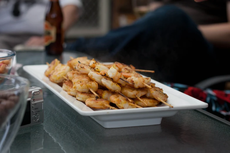 a plate with food in it sitting on a table