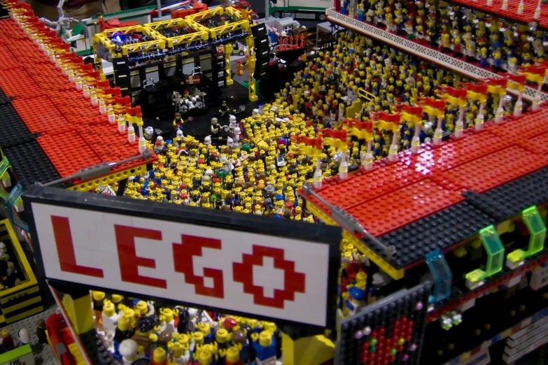 a lego store with many legos on the shelves
