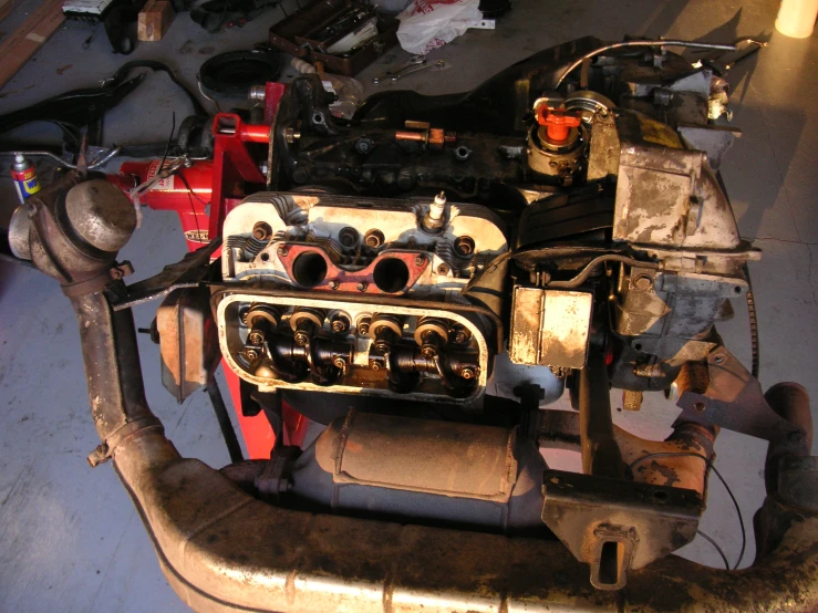 an engine that is on the back of the vehicle