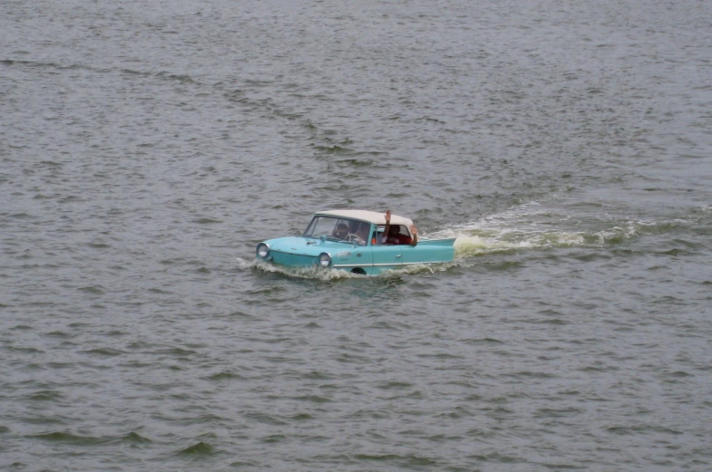 a car that is sitting in the water