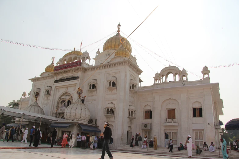 the view of the architecture of a white building