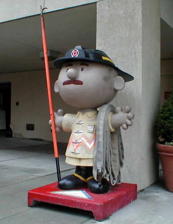 a statue of a police officer on a pedestal