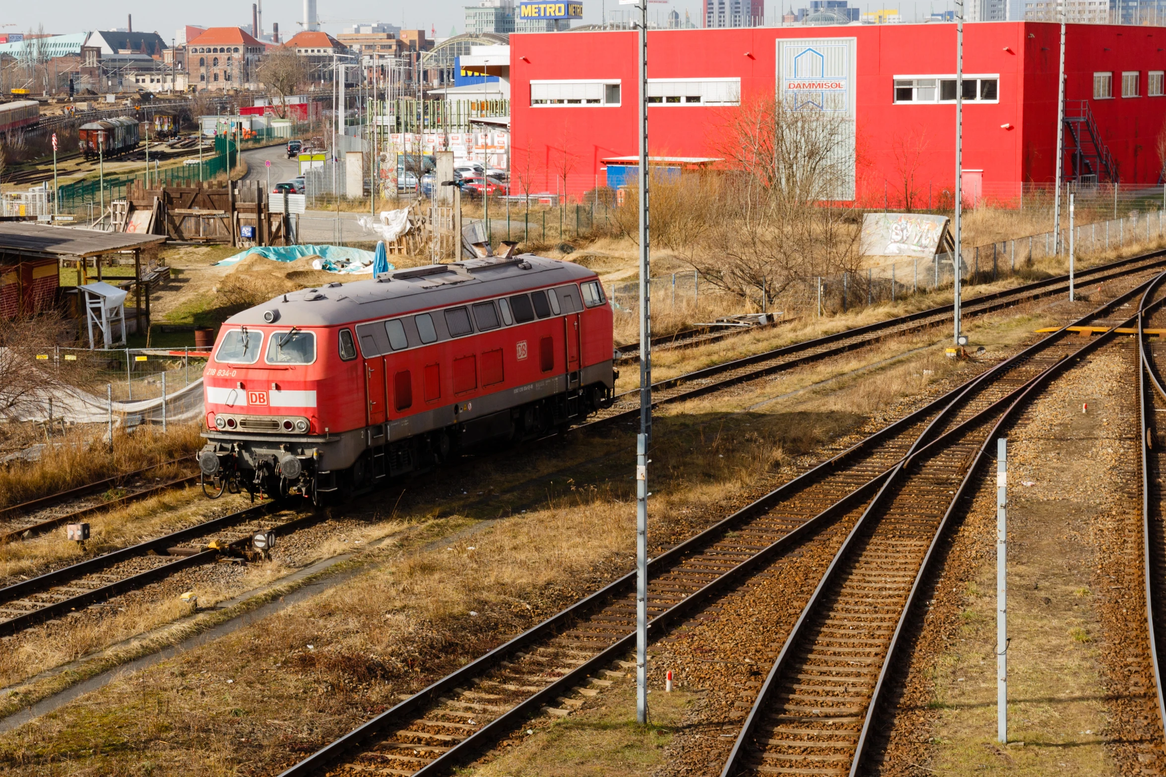 the train has come under some power lines in this picture