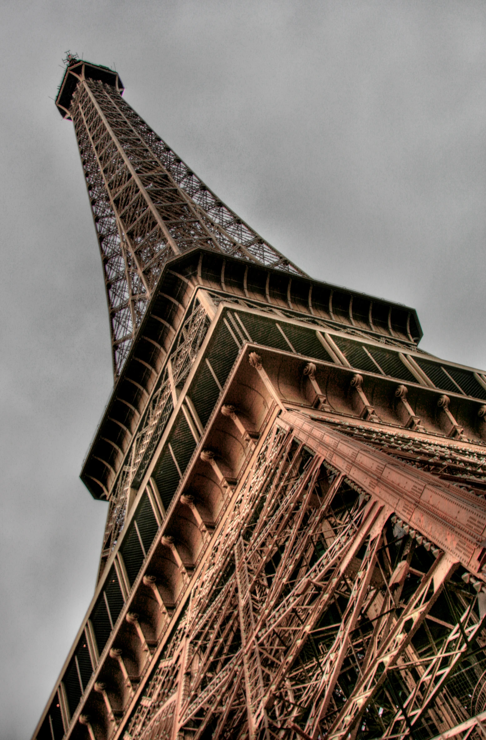 a very tall brown eiffel tower in paris