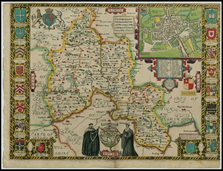 a large map is shown with two men