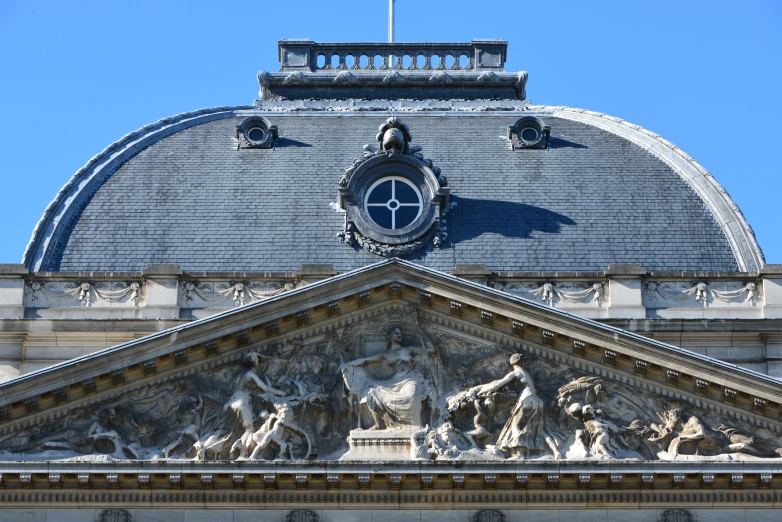 architectural design on top of an old building