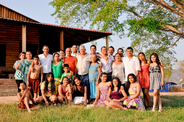 a group of people posing for the camera