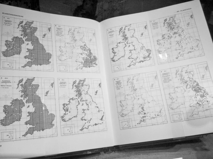 an open book shows maps and directions on it