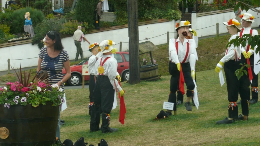 children dressed in costumes from a local place