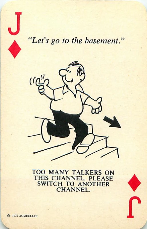 a card from the soluced cards, that shows a person falling