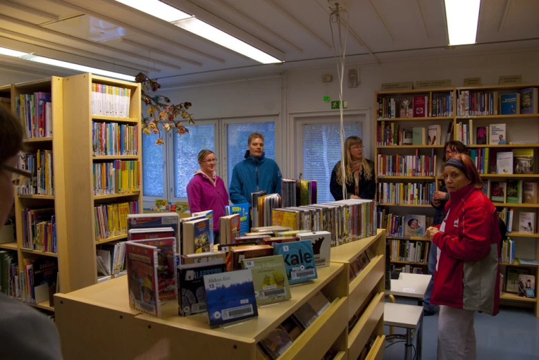 people look at books in a book store