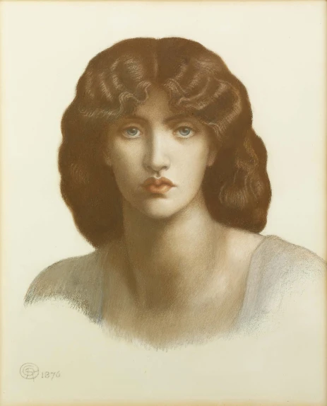 a drawing of a woman with hair