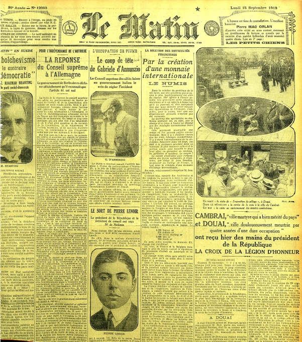 an old newspaper with words and pictures