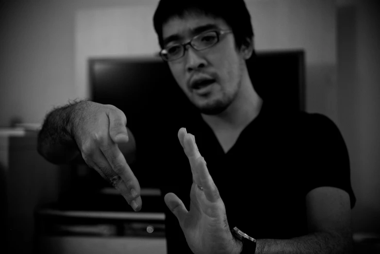 an image of a guy pointing his finger out