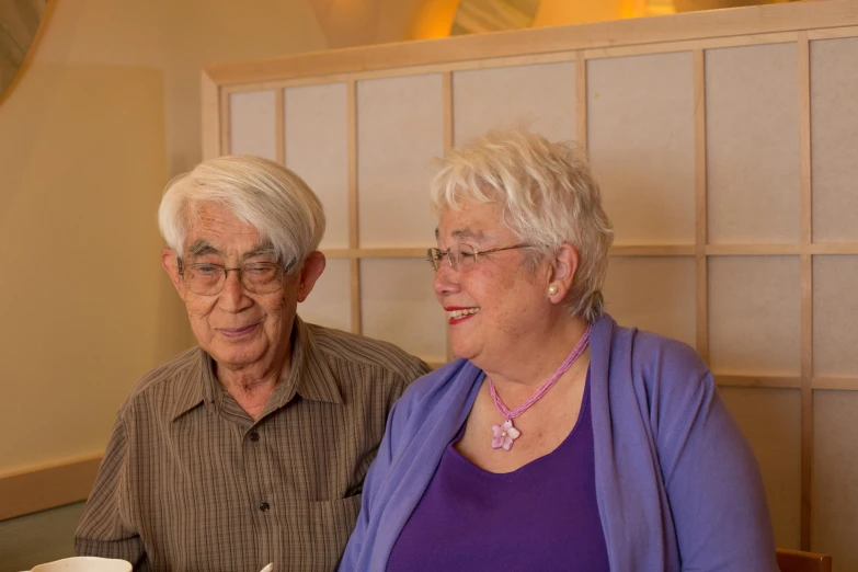 a man and woman sitting next to each other