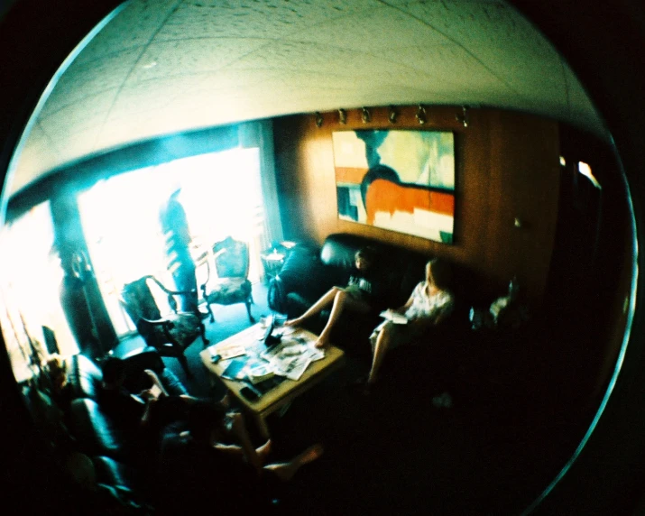 a camera is shown through a fisheye lens