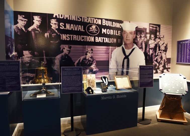 several framed pictures of an american civil war in front of a museum