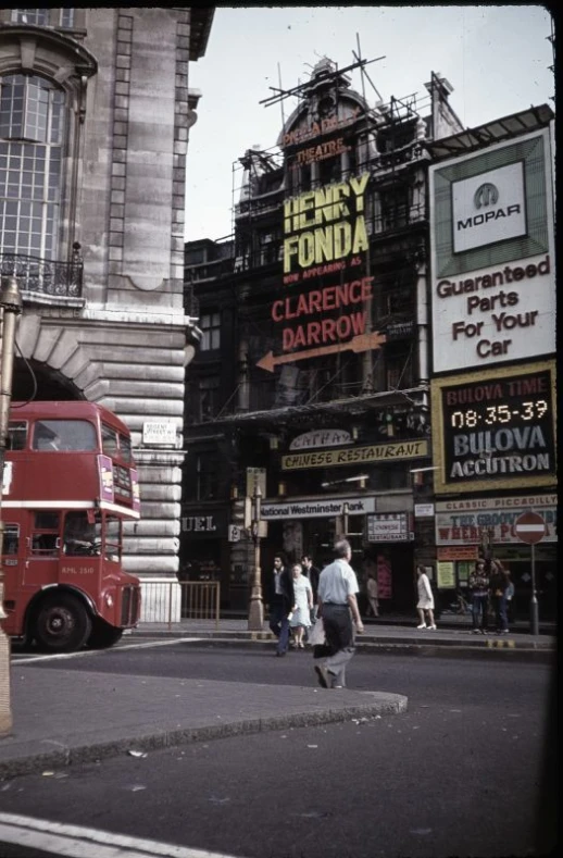 an old pograph of a city scene from the 1960's